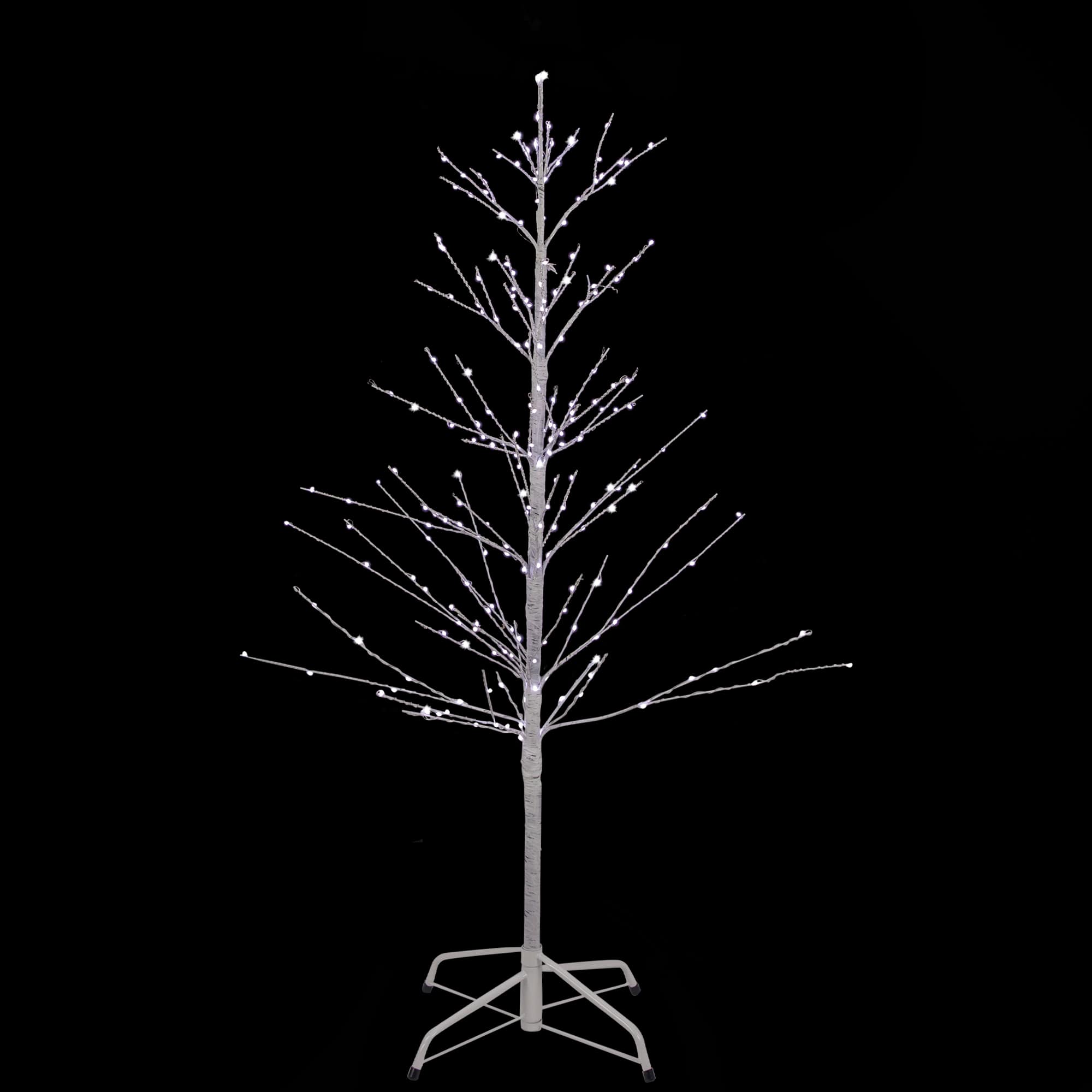 4ft. Pre-Lit White Birch Twig Artificial Christmas Tree, Pure White LED Lights